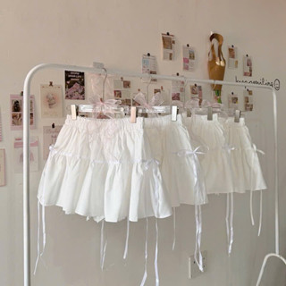 *Sale* Chân váy thô nhăn Xoè 2 Tầng nơ duy băng Phối đồ Siêu xinh, Chân váy ngăn nữ kèm quần bảo hộ AmineyShop