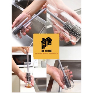  CỌ SILICON LÀM SẠCH LY THUỶ TINH BÌNH SỮA