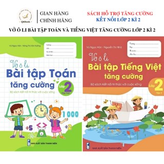 Sách - [ Lớp 2 - Tập 2 - Kết nối tri thức ] - (Bộ 2 quyển ): Vở ô li bài tập Toán, Tiếng Việt tăng cường lớp 2 tập 2