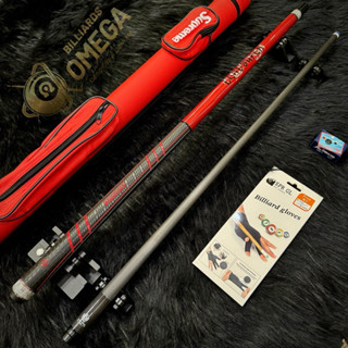   Leadsuper Dragon  Red | Cơ Gậy Bida Lỗ Ngọn Công Nghệ Carbon Black Power DK  Tặng Kèm Phụ Kiện  