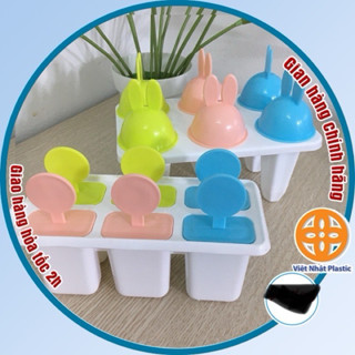  Khuôn làm kem 6 que nhựa Việt Nhật khuôn kem có nắp tay cầm nhiều màu sắc  MH - 5616-5617  -Buôn rẻ 1230 