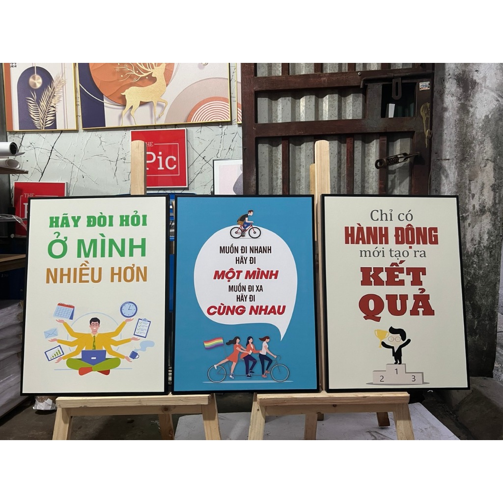 Tranh Canvas Động Lực  - Tranh Slogan Tạo Động Lực Treo Tường Trang Trí Văn Phòng
