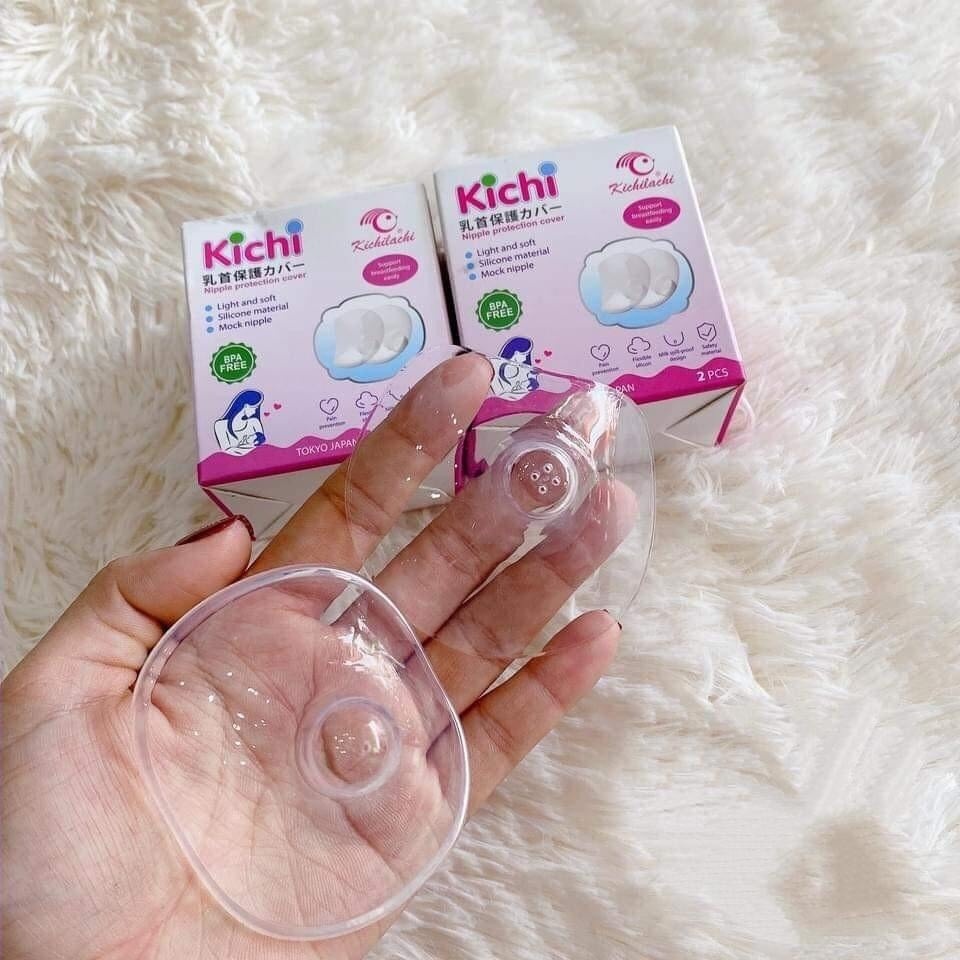 Núm Trợ Ti silicon Kichi Bảo Vệ Đầu Ti Cho Mẹ (HỘP 2 CHIẾC)