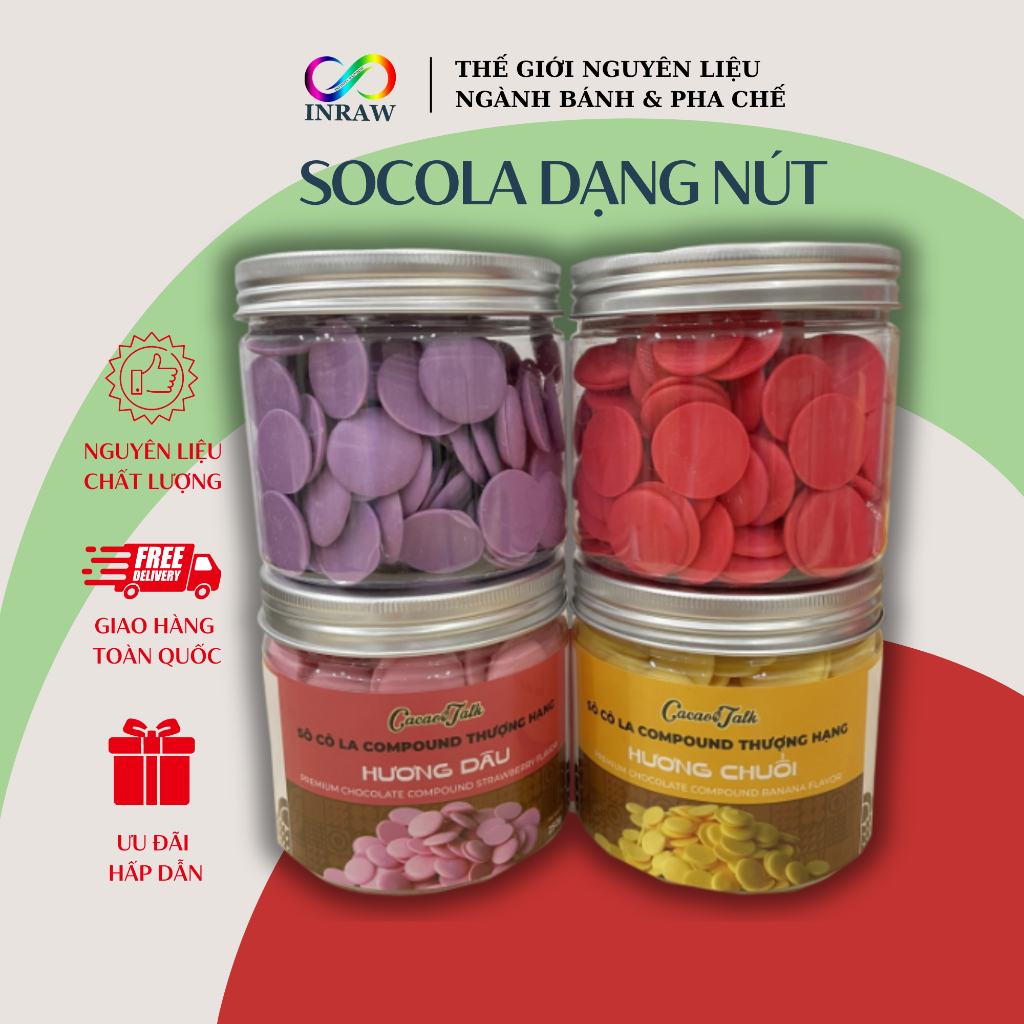 Socola Dạng Hạt Nút Nhiều Vị Cacao Talk (500g)