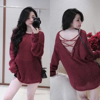 Áo Len Thừng Dây Đan Lưng QC