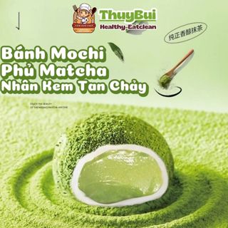 Bánh Mochi Matcha Nhân Chảy Lava, Bánh Mochi Phủ Matcha Nhân Kem Tan Chảy, Tiệm Ăn Vặt Thuỳ Bùi
