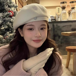  Mũ beret chất liệu dạ nỉ cho nữ phong cách hàn quốc thanh lịch nữ tính nhẹ nhàng có cạp và dây điều chỉnh size đầu 