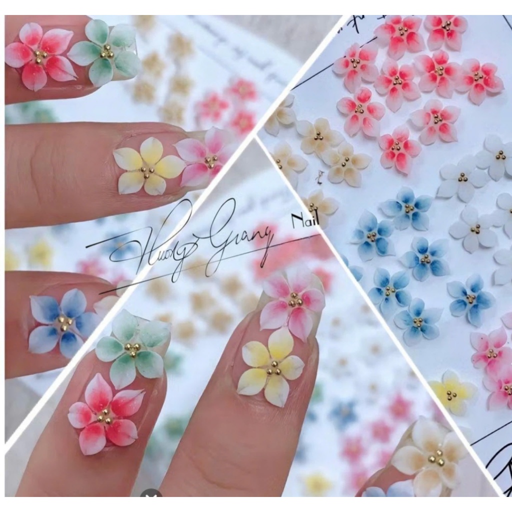Hoa bột - hoa nail- hoa bột nail (mai 5 cánh)