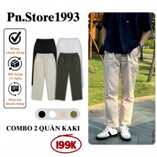 Quần Kaki Ống Rộng Vải Đẹp Mềm Thoáng Mát Local Brand PN.STORE 1993 Pants Kem Ong Voi Nam Nữ
