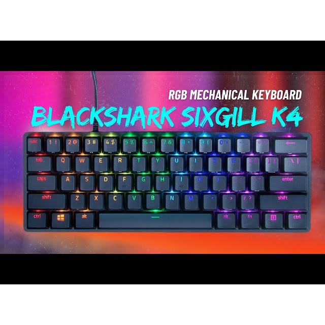 Bàn phím cơ Gaming Black Shark K4 LED RGB | Có app chỉnh | Stab căn chỉnh sẵn | Plate kim loại  | kết nối TypeC tháo rời | BigBuy360 - bigbuy360.vn
