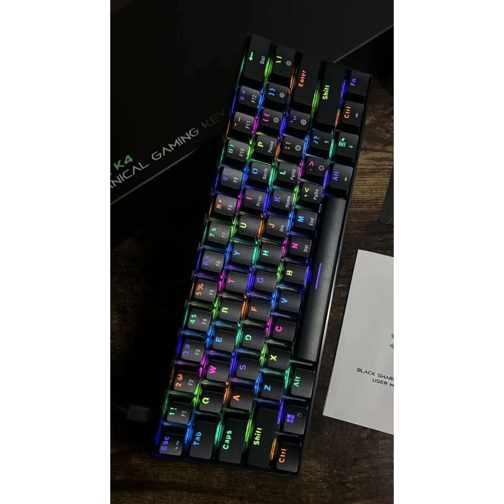 Bàn phím cơ Gaming Black Shark K4 LED RGB | Có app chỉnh | Stab căn chỉnh sẵn | Plate kim loại  | kết nối TypeC tháo rời | BigBuy360 - bigbuy360.vn