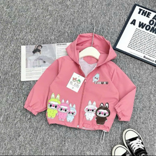 Áo Khoác LaBuBu cho bé có mũ, UNISEX,vải tráng bạc lót lưới