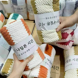 1 Khăn tắm bông kẻ siêu thấm hút NL