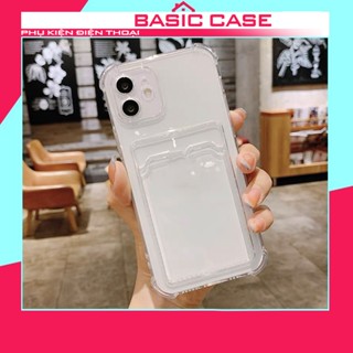 Ốp lưng iphone chống sốc trong suốt chống bẩn cài thẻ atm ảnh 7plus x xsmax 11 12 13 14 15 16 pro max promax plus promax