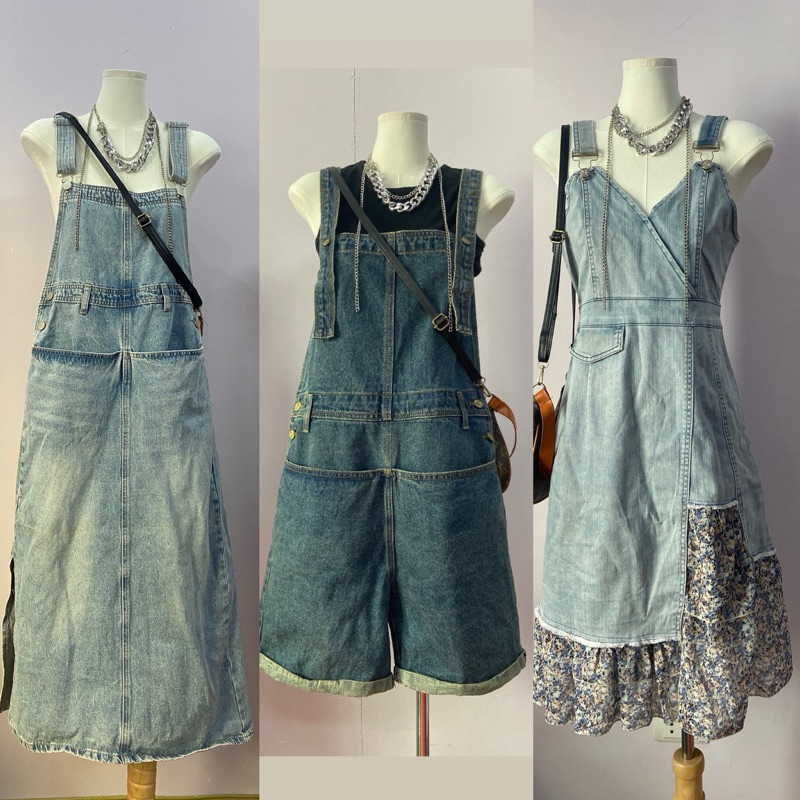 [2hand] Yếm jeans, váy yếm, yếm đùi năng động