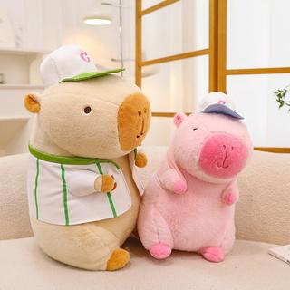Gấu Bông Capybara đội mũ, mặc áo Tennis, đeo balo bóng chày Cực Đẹp