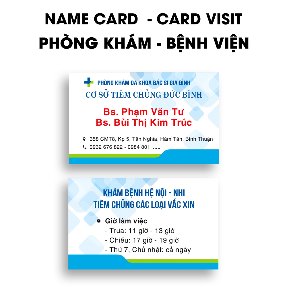 In Danh Thiếp Card Visit | Name Card BỆNH VIỆN PHÒNG KHÁM In Theo Yêu Cầu | MS: 111286