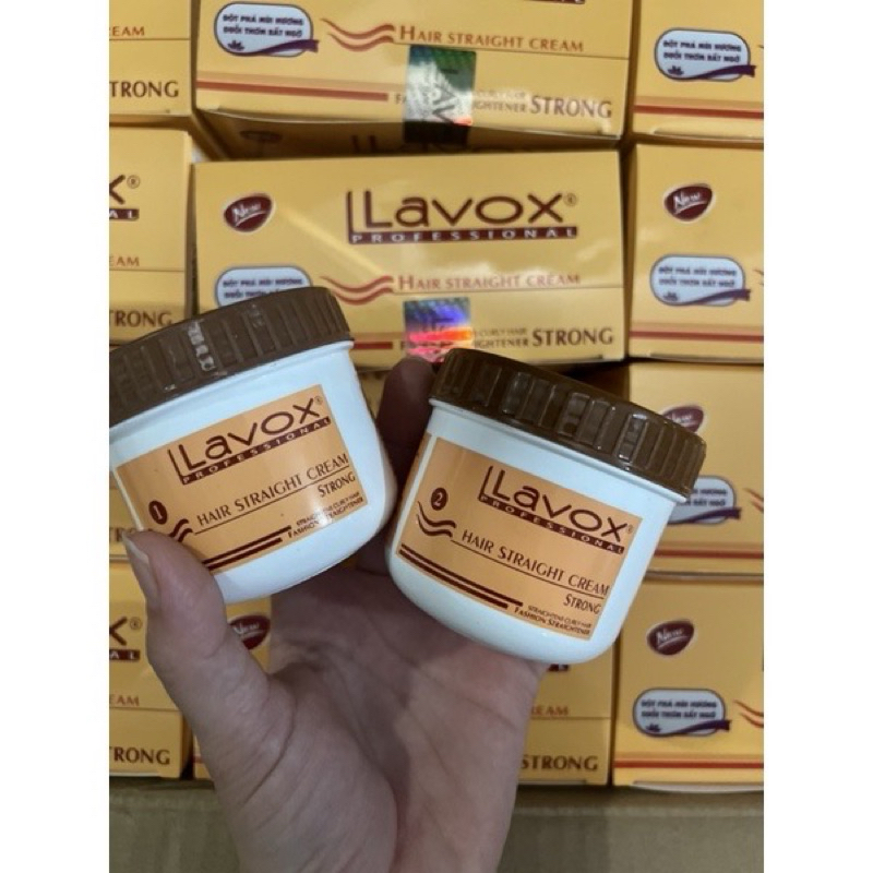   CHÍNH HÃNG  THUỐC DUỖI TÓC DÙNG TẠI NHÀ KHÔNG CẦN KẸP NHIỆT LAVOX CAM 280ML 2Hũ 