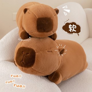 Gối ôm thú nhồi bông hình chuột Capybara nằm đáng yêu siêu mềm mượt