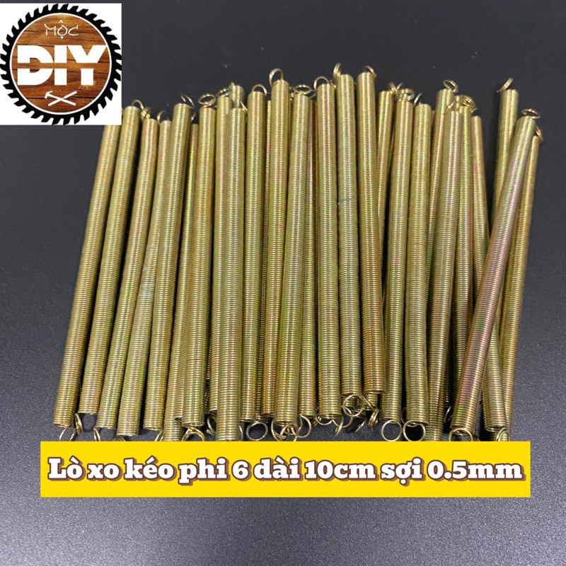 Lò xo kéo phi 6 dài 10cm sợi 0.5mm (5 cái)