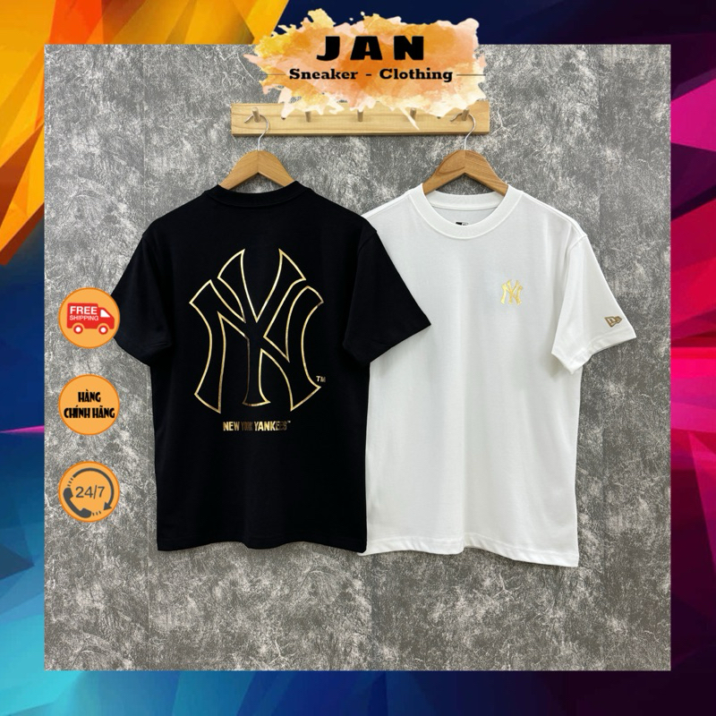 Áo Thun NEW ERA NY Viền Vàng Auth | Jan Shop