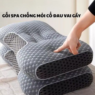 [Hàng Loại 1] Gối ngủ chống đau mỏi cổ vai gáy tiêu chuẩn spa, khách sạn mềm mại, thoáng khí gối kê đầu hạn chế ngáy