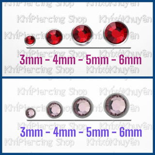1 Chiếc_ mặt chốt khuyên Dermal Anchor / Surface Piercing xỏ khuyên