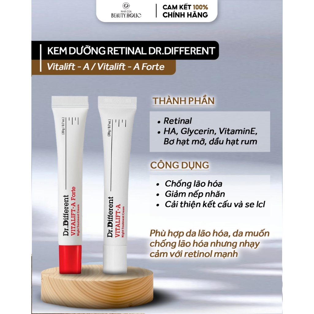 [SALE DATE 2025] Kem dưỡng chống lão hóa DR.DIFFERENT RETINAL 0.1% 0.05%