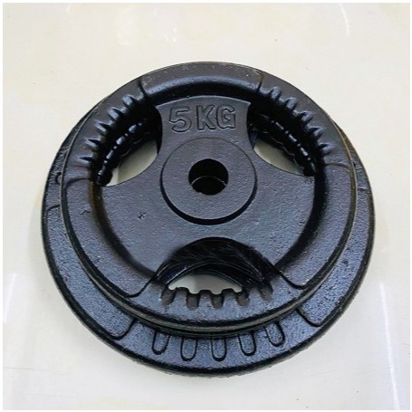 TẠ GANG 5kg, Bánh tạ gang 5kg hình dạnh bánh tạ 3 cánh lỗ phi 30, dùng tạ tay, tạ đơn
