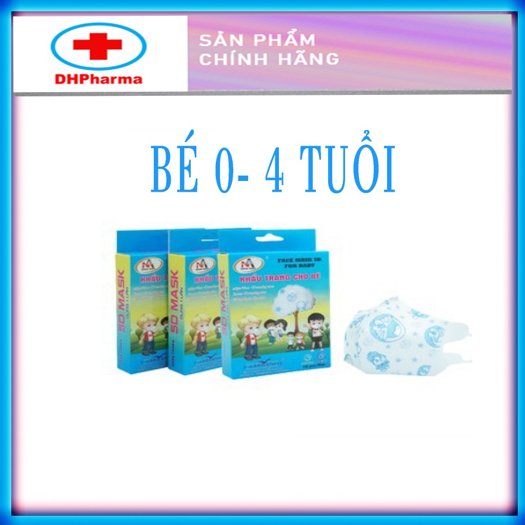 [khẩu trang 5d bé từ 0-4 tuổi ] Famapro 3 lớp giấy kháng khuẩn-bảo vệ bụi mịn-sức khỏe cho bé
