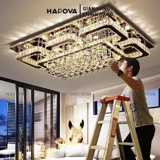 Đèn chùm pha lê phòng khách HAPOVA BIKIA 30081