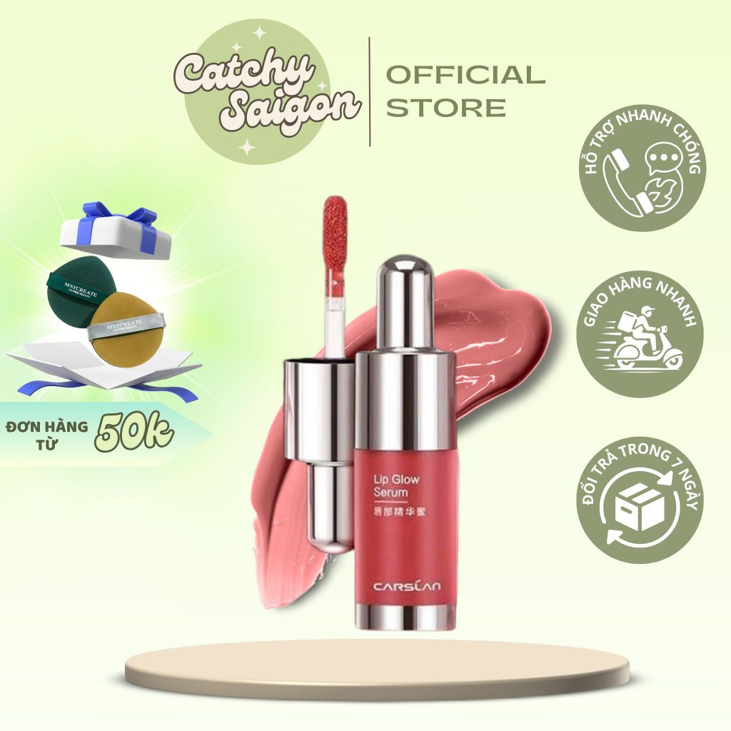[CARSLAN] Son Dưỡng Có Màu CARSLAN Dạng Gloss Dưỡng Ẩm Mềm Môi Lip Glow Serum (Full size 4.5g)