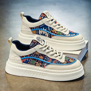 Giày sneaker nam LAKINTA giày nam thổ cẩm đế bằng G612