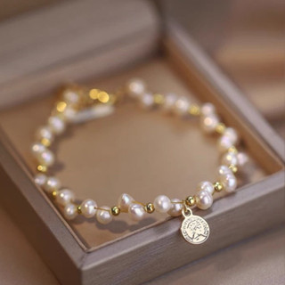  Vòng Tay Titan Mặt Đồng Xu Mix Hạt 4ly Sang Trọng - Ngọc Trai Trường Thịnh 