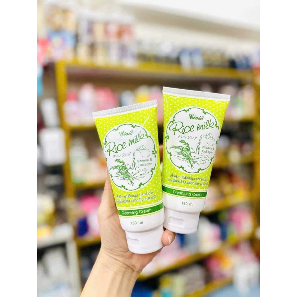 Sữa Rửa Mặt Gạo Civic Rice Milk 180ml Làm Sạch Sâu Giữ Ẩm Dịu Da Phù Hợp Mọi Loại Da