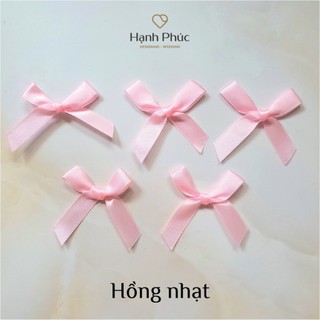 Nơ lụa cột sẵn trang trí - bản rộng 1cm