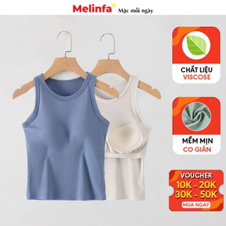 Áo ba lỗ nữ dáng ngắn có đệm ngực vải Viscose tự nhiên mềm mại, áo 3 lỗ hai dây có mút ngực mặc nhà, tập gym mã VAA0518