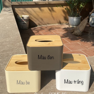  Hộp Đựng Giấy Ăn Để Bàn Nắp Gỗ Hộp Giấy Ăn Hình Vuông Đa Năng Để Bàn Tiện Dụng Cho Quán Ăn Nhà Hàng 