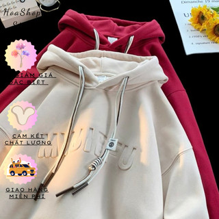 Áo Hoodie Nỉ Bông, Áo Khoác Hoodie Dập Nổi Chữ MYJIEUF Nổi Bật Phong Cách Cá Tính 2024