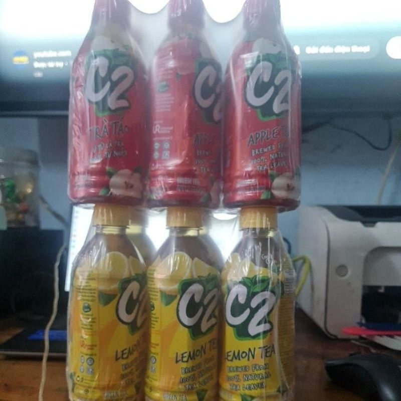 1 Lốc 6 Chai C2 Hương Chanh/Táo 355ml