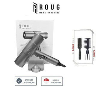  Máy sấy tóc Roug Men's Grooming 2000w ion âm cao cấp chính hãng + Tặng 2 lược tạo kiểu tóc