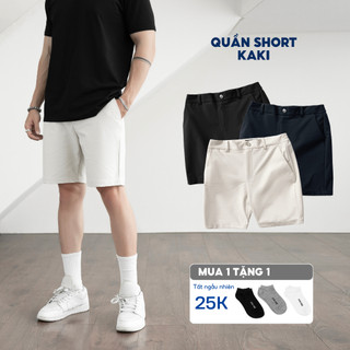 Quần short kaki nam thanh lịch BAMI HOME quần đùi kaki cao cấp form âu nam QK11