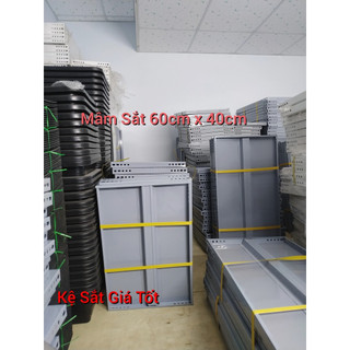 ✔Mâm (60cm x 40cm) Mâm sắt lắp kệ V lỗ đa năng