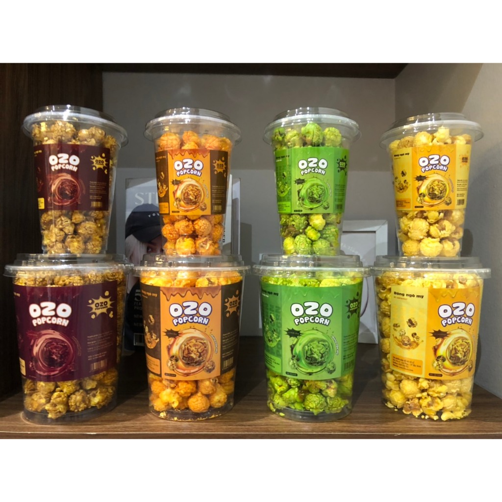 Bắp rang bơ OZO- hàng loại ngon hũ 500ml 900ml cho quán cà phê