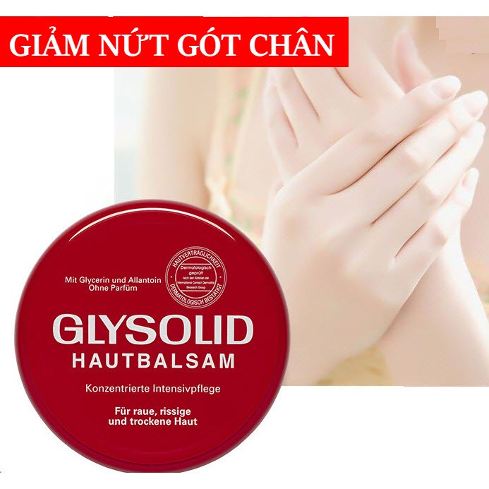 [Hàng Đức] Kem Nẻ, nứt gót, dưỡng ẩm Da Glysolid Hautbalsam 100ml