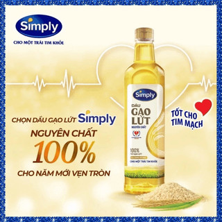 DẦU GẠO LỨT SIMPLY 1L CAO CẤP CHÍNH HÃNG