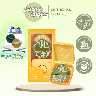 [AMORTALS] Bộ 2 Bông Mút AMORTALS Trang Điểm Tán Kem Nền Size XL Kèm Hộp Đựng, Dụng Cụ Trang Điểm, Đánh Nền Chuyên Dụng