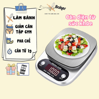 Cân tiểu ly điện tử nhà bếp mini làm bánh đồ ăn nguyên liệu chính xác cao  tặng kèm 2 viên pin AAA