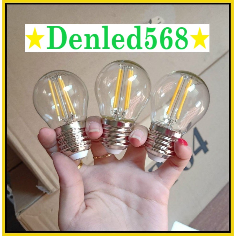 Bóng Led trang trí Edison G45 bóng tròn 4w Ánh sáng vàng trang trí sân vườn