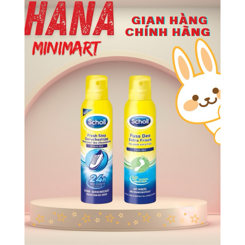 Xịt khử mùi hôi giày/ chân Scholl Fresh Step Extra Frisch Deo pieds Extra-fairs 24h - Đức